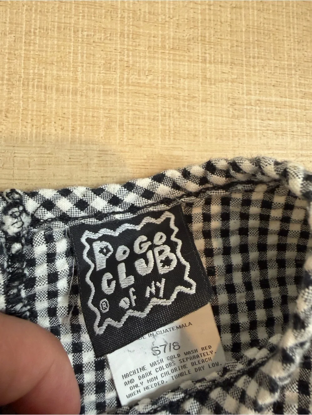 Vintage Pogo Club Gingham Matching Set Embroidered Floral Cottagecore Girls 7/8